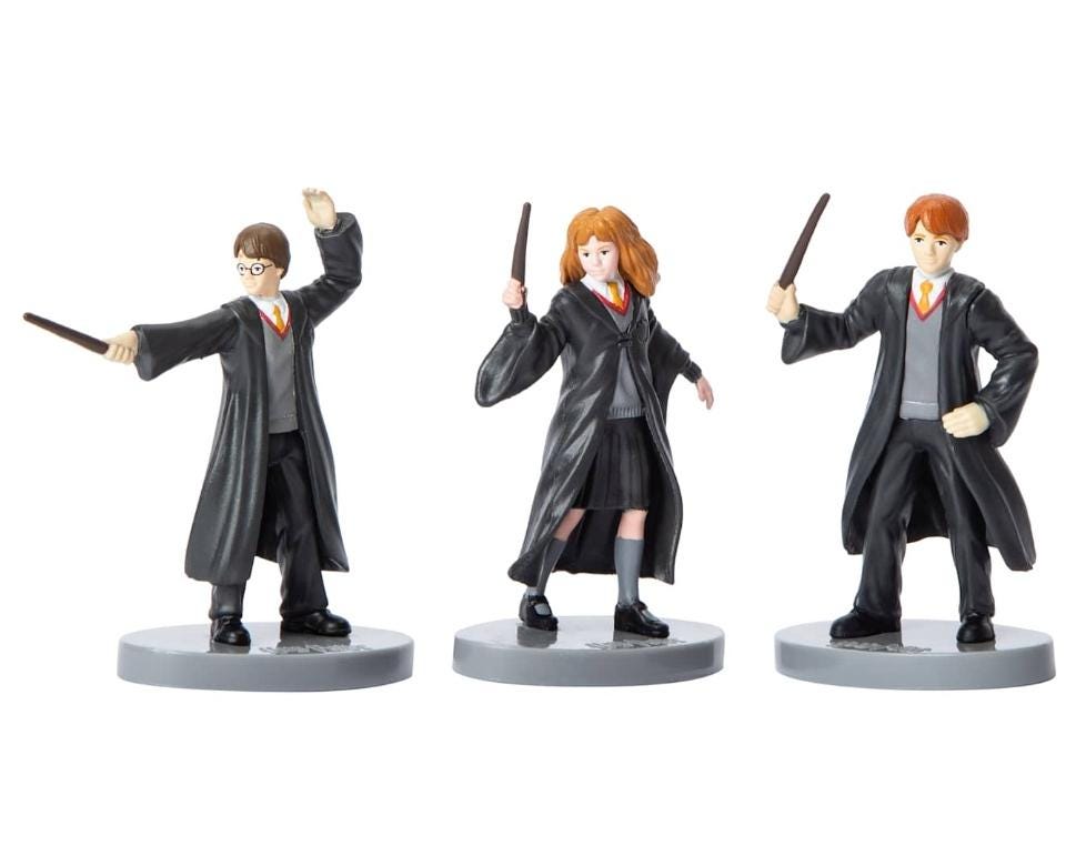 Wizard Cake Toppers - Cupcake Toppers - Harry Cupcake Toppers - Hermione Cake Decorations - Ron Cupcake Topper