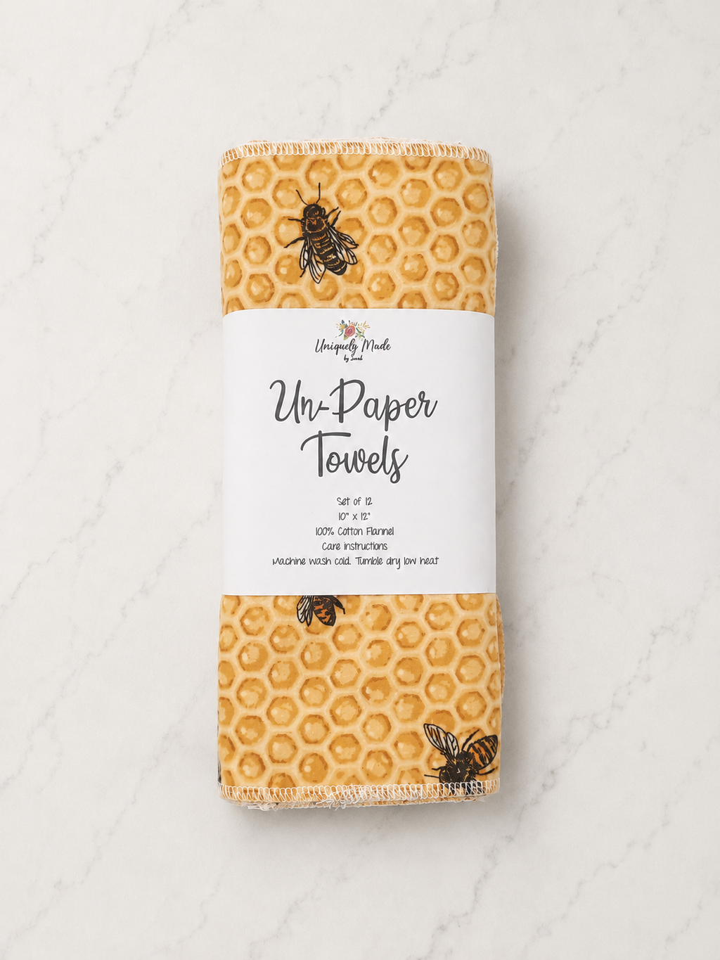 Honeybee Reusable Towels - Flannel Reusable Towels - ECO Friendly