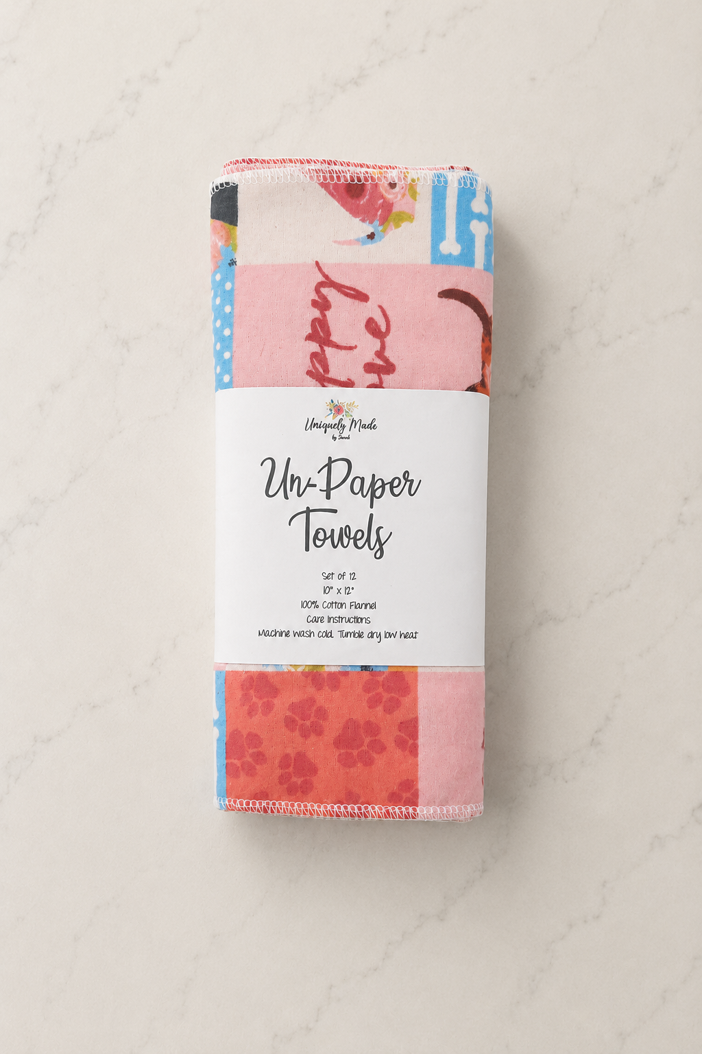 Puppy Love Reusable Towels - Flannel Reusable Towels - ECO Friendly