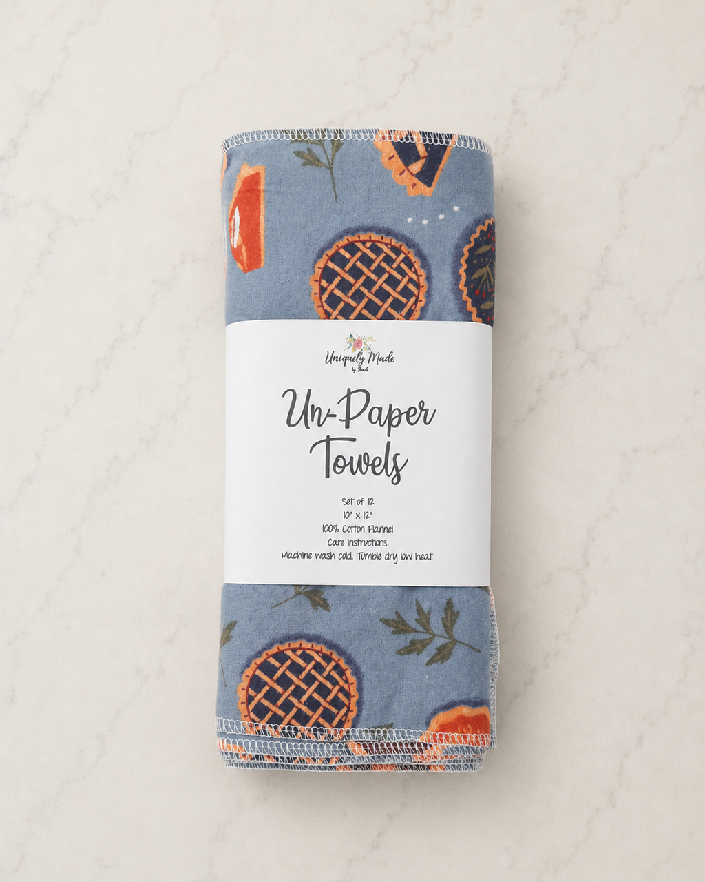 Pie Reusable Towels - Flannel Reusable Towels - ECO Friendly