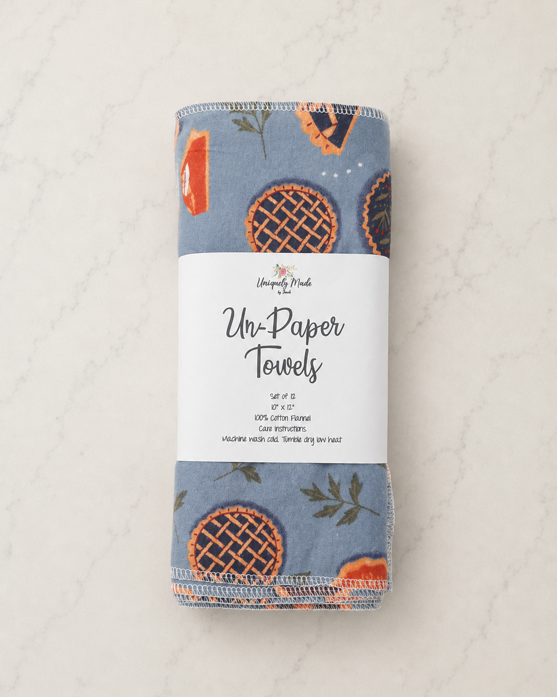 Pie Reusable Towels - Flannel Reusable Towels - ECO Friendly
